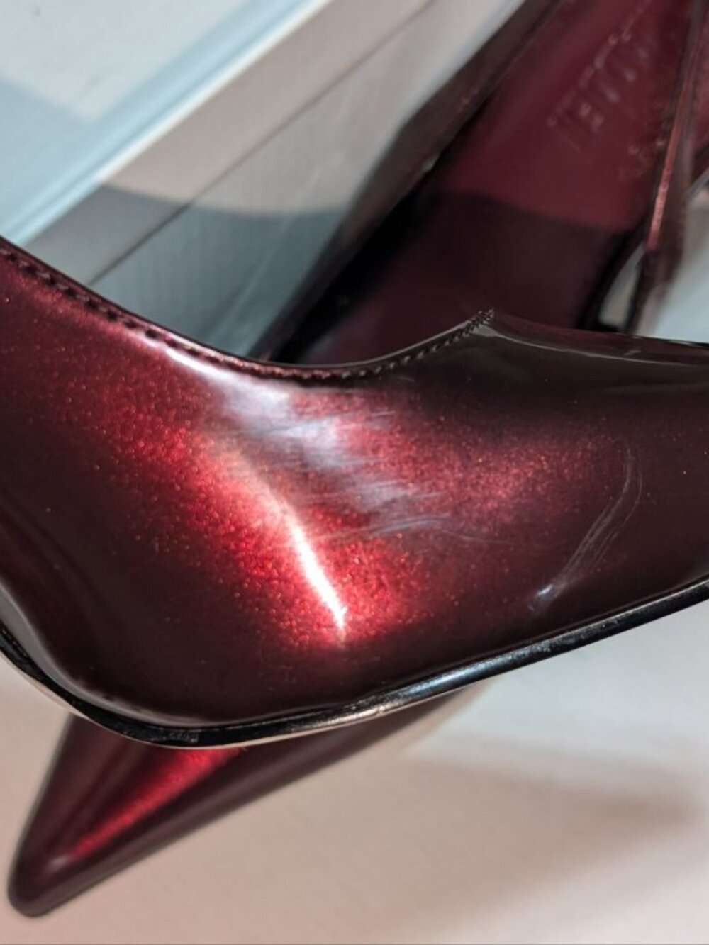 Steve Madden Reyes Pointy Slingback Pumps Cherry Pearl US Size 7 - Picture 11 of 16